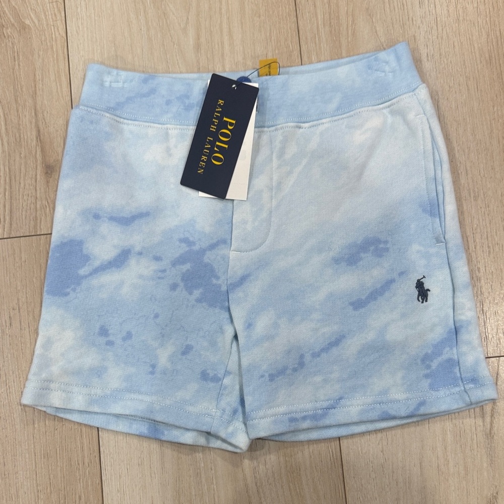 NWT Polo Ralph Lauren Light Blue Tie-Dye Lounge Shorts